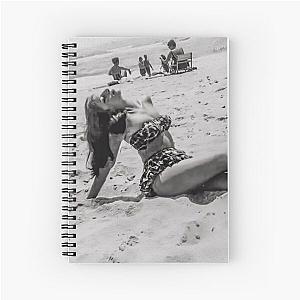 Teenage Barbra Streisand Posing on the Beach Spiral Notebook