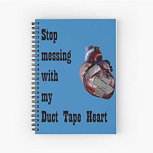 Barenaked Ladies - Duct Tape Heart - dark text Spiral Notebook