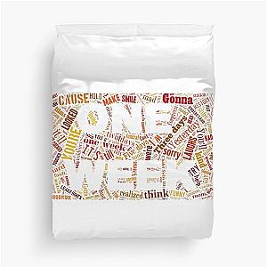 Barenaked Ladies - One Week - Word Cloud Duvet Cover