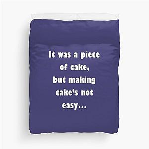 Barenaked Ladies - Piece Of Cake (light text) Duvet Cover