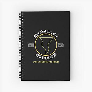 Black Medieval SCA Barony of Namron Team Shirt Notebook