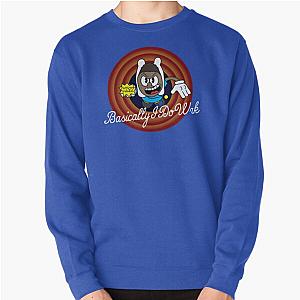 Basically I Do Work 1930s Cartoon Character Pullover Sweatshirt
