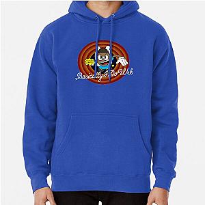 Basicly I Do Work 1930s Cartoon Character Pullover Hoodie