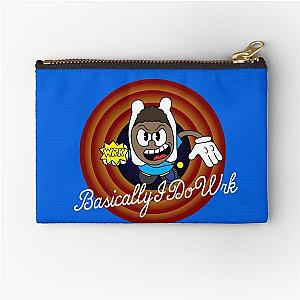 Basically I Do Work - 1930s Cartoon Character Zipper Pouch