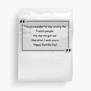 Bastille Day Quote Duvet Cover