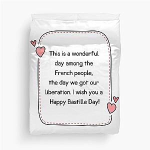 Bastille Day Quote Duvet Cover