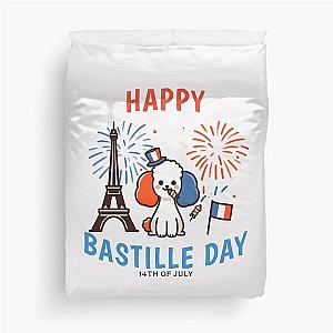 Bastille Day Poodle Duvet Cover