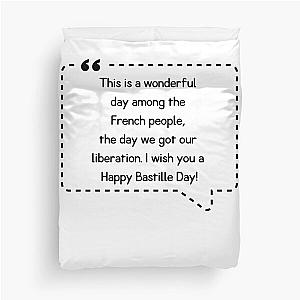 Bastille Day Quote Duvet Cover