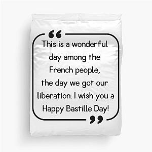 Bastille Day Quote Duvet Cover