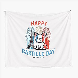 Bastille Day Bulldog Tapestry