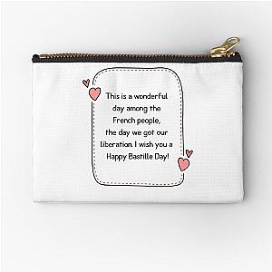 Bastille Day Quote Zipper Pouch