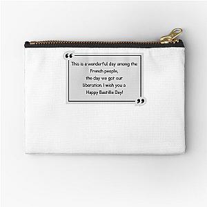 Bastille Day Quote Zipper Pouch