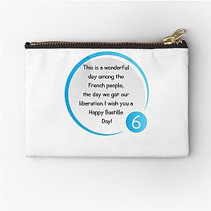 Bastille Day Quote Zipper Pouch