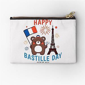 Bastille Day Bear Zipper Pouch