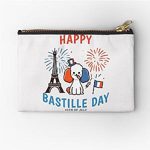 Bastille Day Poodle Zipper Pouch