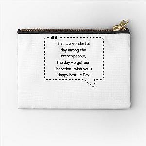 Bastille Day Quote Zipper Pouch