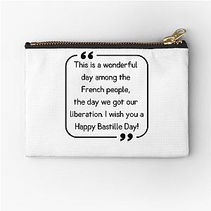 Bastille Day Quote Zipper Pouch