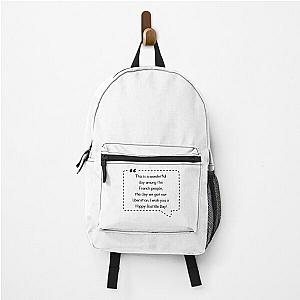 Bastille Day Quote Backpack