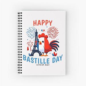 Bastille Day Chicken Spiral Notebook