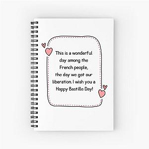 Bastille Day Quote Spiral Notebook