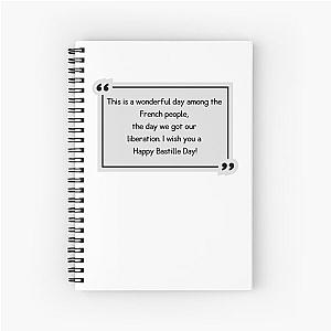 Bastille Day Quote Spiral Notebook