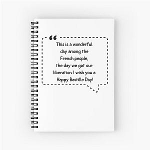 Bastille Day Quote Spiral Notebook