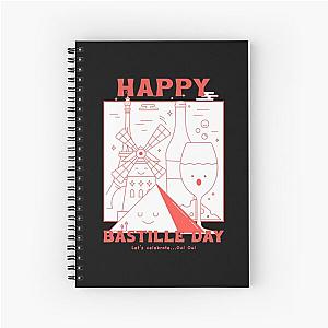 Happy Bastille Day Design   Spiral Notebook