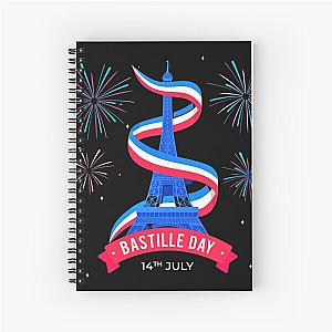 Happy Bastille Day - Dress For The Upcoming Bastille Day Spiral Notebook