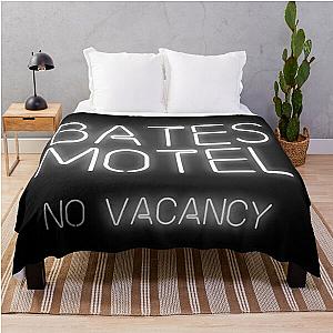 Bates Motel No Vacancy logo from the movie Psycho Throw Blanket