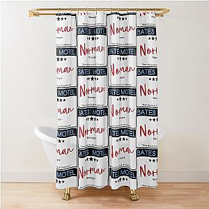 Bates Motel Badge Shower Curtain