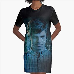 bates motel digital art norman bates  double trouble  split persona edit   Graphic T-Shirt Dress