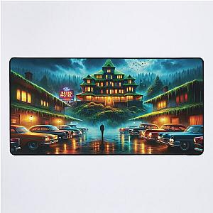 Ghostly Bates Motel Desk Mat