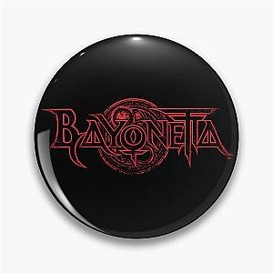 Bayonetta Distressed Red Logo Pin