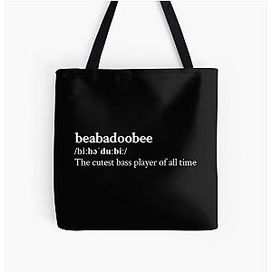 Beabadoobee Aesthetic Cute Quote Lyrics Black All Over Print Tote Bag RB1007