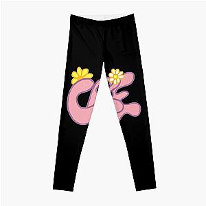 'care' Pink Flower Design Beabadoobee Leggings RB1007