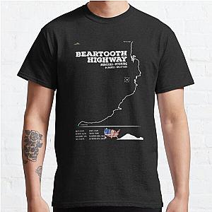 Beartooth Highway US 212 Cyclist Motorcycle RV Route Sticker & T-Shirt Classic T-Shirt RB0211