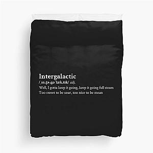 Beastie Boys Aesthetic Quote Lyrics Intergalactic Black Duvet Cover