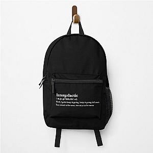 Beastie Boys Aesthetic Quote Lyrics Intergalactic Black Backpack