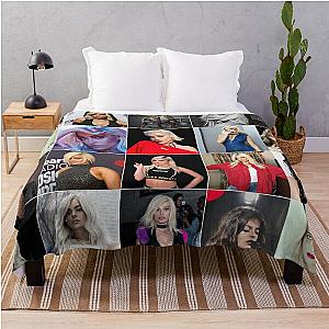 Bebe Rexha Music Photo Collage Throw Blanket