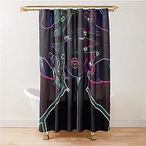 Retro bebe rexha Shower Curtain