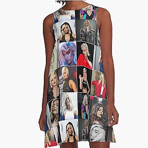 Bebe Rexha Music Photo Collage A-Line Dress