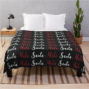 Bad Santa by Becky G (typographic design) Throw Blanket