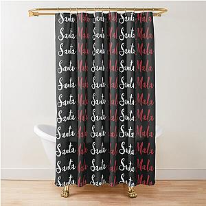 Bad Santa by Becky G (typographic design) Shower Curtain