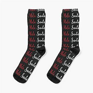 Bad Santa by Becky G (typographic design) Socks