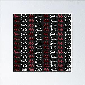 Bad Santa by Becky G (typographic design) Poster