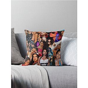 Becky G collage Throw Pillow