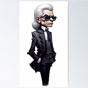 Karl Lagerfeld Pop Art AI generated Poster