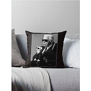 R.I.P Karl Throw Pillow