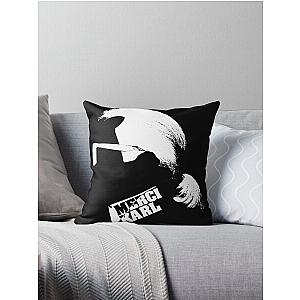 Merci Karl Thank you Karl Rest in peace Fashion genius Throw Pillow