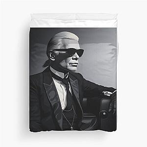 Portrait of Karl Lagerfeld Duvet Cover